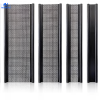 Porte coulissante antivol de sécurité moderne pour la maison en aluminium maille perforée conception sans rail porte coulissante pratique écran de sécurité