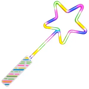 Pesta konser menyalakan mainan lampu Neon bintang tongkat bercahaya Led tongkat berkedip