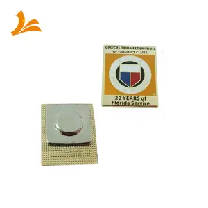 China vervaardigen angel wings logo blanco magnetische back badge aangepaste metalen revers pin