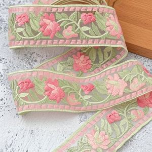 Ruban de dentelle florale délicat de haute qualité de 5 cm pour la fabrication d'accessoires pour cheveux, 10 yards/rouleau - Product Image 6