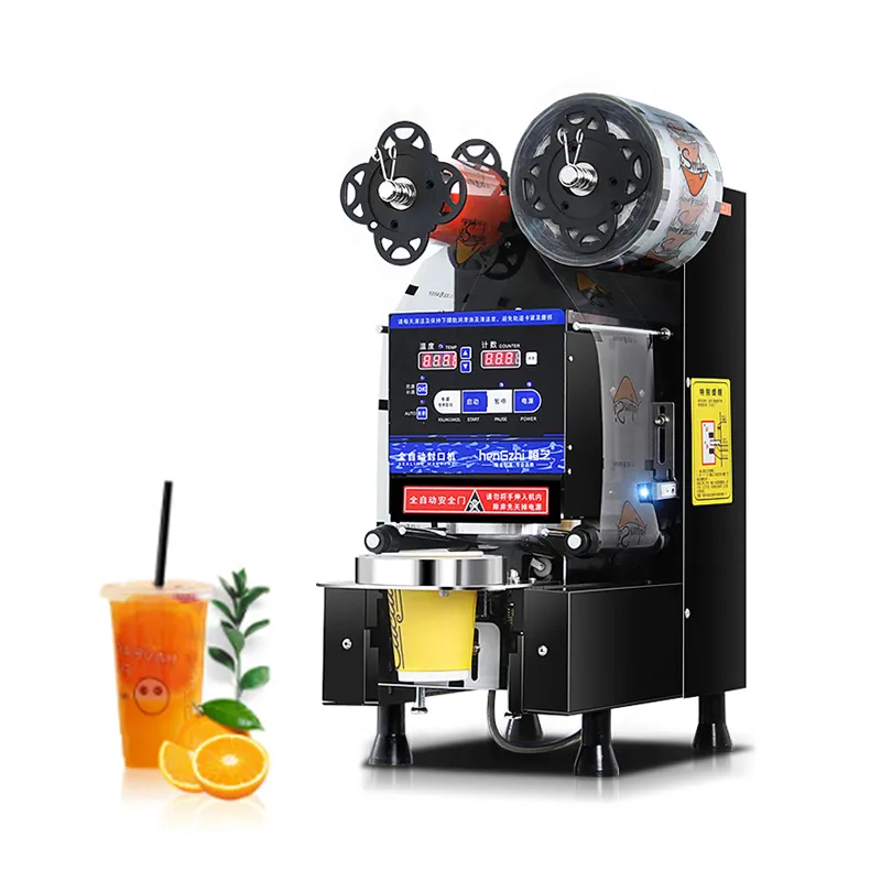 Máquina de selagem de copo de bebida quente, para chá, bolha, máquina elétrica de vedação