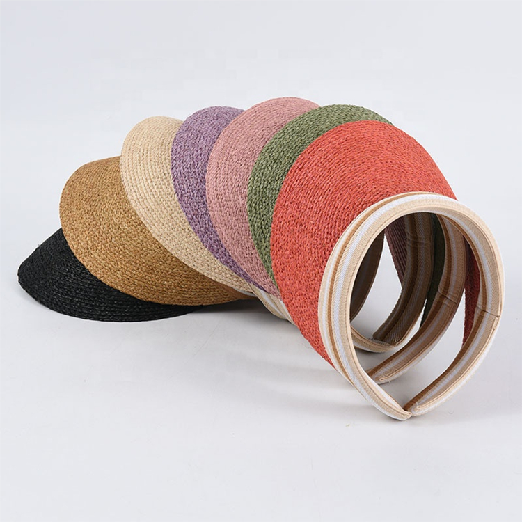 Спортивная, Беговая, модная, УФ, летняя шляпа с козырьком от солнца, цветная, соломенная шляпа с козырьком из рафии