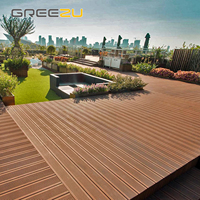 Suelo de bambú comprimido para exteriores Greezu, cubierta de bambú tejida de hebra sólida, cubierta de suelo impermeable para Parque