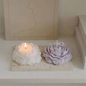 Nouvelles bougies parfumées <span class=keywords><strong>de</strong></span> luxe en forme <span class=keywords><strong>de</strong></span> pivoine pour <span class=keywords><strong>la</strong></span> décoration <span class=keywords><strong>de</strong></span> <span class=keywords><strong>la</strong></span> maison, création originale - Product Image 5