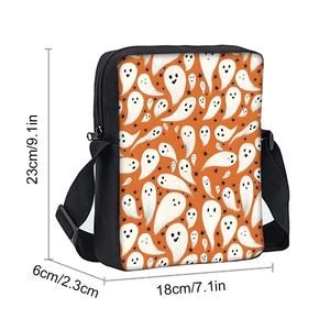 Sac bandoulière 3D motif fantôme pour garçons et filles, style messager tendance à une seule face, meilleur cadeau en nylon - Product Image 3