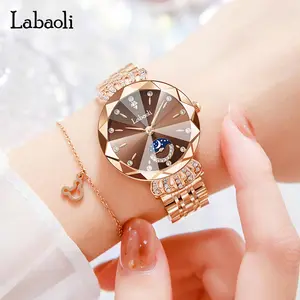 Labaoli montre femme live burst diamant incrusté dame Petite Seconde montre lumière luxe niche mode étanche montre à quartz