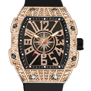 Reloj de Cuarzo de Alta Gama Zido, Modelo Sunflower para Hombre, Caja de Aleación, Calendario, Diamantes, Puntero Luminoso, Correa Acrílica - Product Image 1