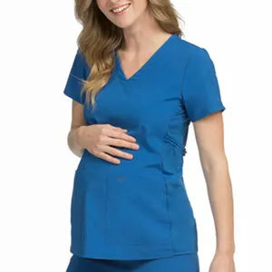 2023 moda feminina maternidade esfrega top mangas curtas topos com uniforme de hospital conjunto