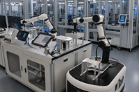 Bras robotique collaboratif, charge utile de 3 kg, portée de 625 mm, 6 axes, AUBO C3 Cobot pour l'automatisation de la préhension et du placement en assemblage