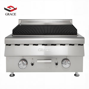 KitchenMax Multifunction Japanese Yakitori & Korean BBQ <b>Grill</b>, Commercial Tabletop Gas <b>Grill</b> with Lava Rocks & Adjustable Heat - Product Image 1