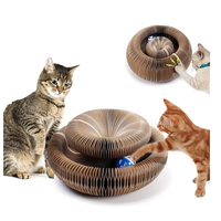 Planche à gratter pour animaux de compagnie pliable en gros avec balle, planche à gratter magique durable pour chat, jouets pour chats