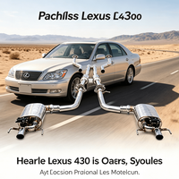 Collecteur d'échappement en acier inoxydable poli haute performance avec catalyseur pour Lexus LS430, pièces de rechange