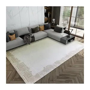 热销现代机织织物涤纶羊毛地毯，用于客厅和公共区域