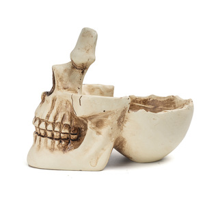 Boîte à bijoux en forme de crâne, conteneur de rangement en résine pour pièces de monnaie, clés, lunettes, organisateur décoratif, type rectangulaire, 1-3L - Product Image 2