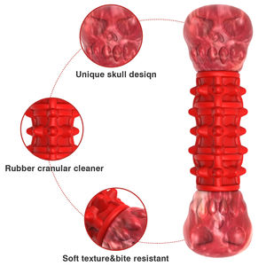 Laboratuarlar ve diğer ırklar için büyük agresif Chewers (kauçuk ve naylon) için KINYU ağır kırmızı yıkılmaz köpek oyuncakları - Product Image 5