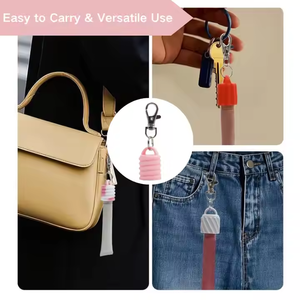 <span class=keywords><strong>Llavero</strong></span> de Silicona Personalizado para Labios, <span class=keywords><strong>Llavero</strong></span> de Brillo de Labios, Soporte de Bálsamo de Labios - Product Image 2