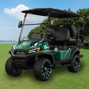 Nouveau design personnalisé en usine voiturette de golf 4 personnes 72V électrique tout-terrain 2 + 2 places 48V voiturettes de golf à prix de vente