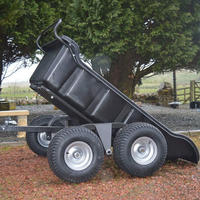 Remorque utilitaire ATV pour usage agricole, remorque de jardin en acier robuste avec une grande capacité de charge