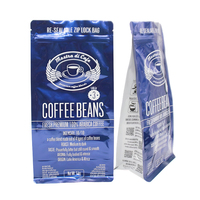 Sachets d'emballage pour grains de café avec valve, impression personnalisée et soufflet latéral sur mesure