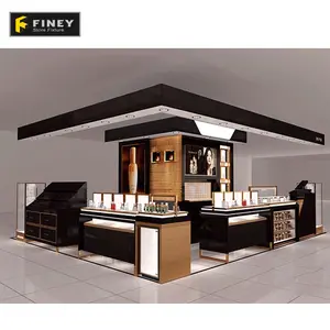 Modern Shopping Mall Interior Makeup Display Kiosk Design Perfume Cosmetic Kiosk Display For Perfume Pop Up Shop