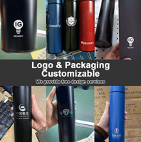 Thermos intelligent sous vide 500 ml en gros avec affichage de température, bouteille d'eau personnalisable, tasse thermique, cadeau d'affaires