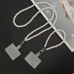 Chaîne de luxe perlée <span class=keywords><strong>pour</strong></span> <span class=keywords><strong>téléphone</strong></span> <span class=keywords><strong>portable</strong></span>, cordon universel mignon long ou court, lanière de cou ou de poignet <span class=keywords><strong>pour</strong></span> étui de <span class=keywords><strong>téléphone</strong></span> <span class=keywords><strong>portable</strong></span> - Product Image 1