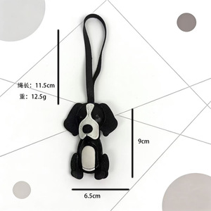 Pendentif chien Border Collie en cuir PU avec longue sangle, porte-clés chiot, chien <span class=keywords><strong>Bichon</strong></span>, <span class=keywords><strong>Labrador</strong></span> Retriever pour breloques de sac - Product Image 6