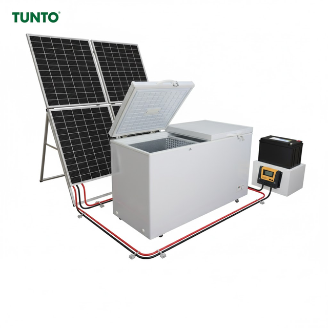 12V 24V 100L Solar Chest Freezer Portable Off-Grid Refrigerator for Camping Boat Truck Caravan Home Food Drinks Ice Storage