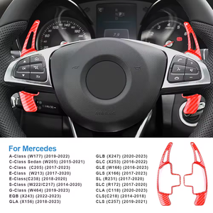 Paleta de cambio de volante SYPES para <span class=keywords><strong>Mercedes</strong></span> Benz a B C <span class=keywords><strong>E</strong></span> GLE Class W176 W205 W246 C117 W218 Extended Carbon ABS Aluminium OEM - Product Image 4