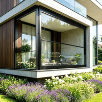 Ventana Panorámica Inteligente de Alto Rendimiento, Pared de Vidrio Motorizada, Ventana Eléctrica Elevable, Diseño Impermeable para Terraza Moderna