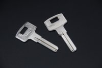 FAV1D Ébauche de clé en laiton nickelé, lame non taillée, trou rectangulaire, pour serrure de porte, vente en gros