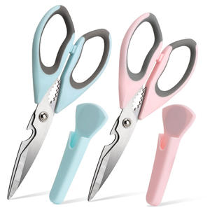 Pink Stainless Steel Kitchen <b>Scissors</b> With Magnetic Function Multi Functional For <b>Meat</b> Vegetable Cutting - Product Image 4