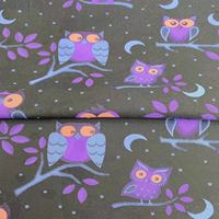 Tissu jacquard brodé de haute qualité en polyester, résistant aux plis, avec un motif d'hibou mignon, pour les vêtements des femmes et des enfants