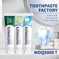 Dentifrice blanchissant naturel personnalisé, dentifrice blanchissant et anti-plaque sans fluorure personnalisé, dentifrice OEM