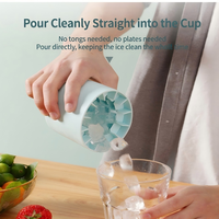 Moule à glaçons en silicone de qualité alimentaire, seau à glaçons, moule à glaçons cylindrique facile à démouler avec couvercle pour la maison, le whisky, les cocktails