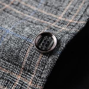 <span class=keywords><strong>Blazer</strong></span> à <span class=keywords><strong>carreaux</strong></span> pour <span class=keywords><strong>homme</strong></span>, coupe ajustée, décontracté, pour mariage, vente en gros 2024 - Product Image 5