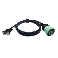 Cable ELD de Alta Calidad Tipo 2 Verde J1939 de 9 Pines Macho a RS232 DB9 VGA D-SUB de 9 Pines Hembra para Dispositivo ELD de Gestión de Flotas