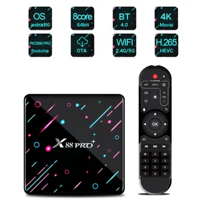 Asher 2020 Mới Nhất X88 Pro + Rockchip RK3368 Android 9.0 BT 5 Gam Wifi 4K Streaming 4GB RAM 32GB ROM Octa Lõi TV Box