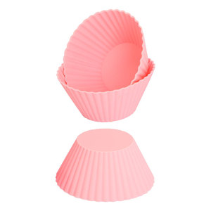 ซิลิโคนเครื่องครัวถ้วยมัฟฟินซับหัวใจนํามาใช้ใหม่และรอบ Non-Stick ผู้ถือแม่พิมพ์อบสําหรับคัพ<span class=keywords><strong>เค้ก</strong></span>ขนมหวานและขนม Keto - Product Image 4