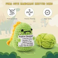 Oferta Especial: Muñeco de Peluche de Dinosaurio de Energía Positiva, Tejido a Mano, de Confort Emocional, Animal de Dibujos Animados, Adorno de Ganchillo Hecho a Mano, 31cm-50cm