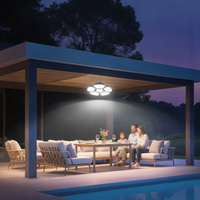 Lámpara Solar para Exteriores de 1200lm IP65 con Sensor de Movimiento, Lámpara Colgante con Control Remoto y Cable de 5m para Granero, Garaje, Gazebo, OEM, ODM