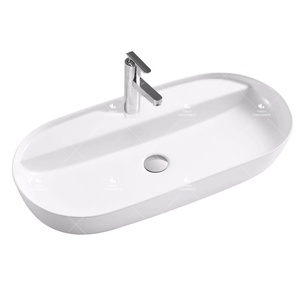 Lavabo de comptoir de salle de bain facile à nettoyer en <span class=keywords><strong>céramique</strong></span> au-dessus du comptoir Art évier personnalisable blanc à prix bon marché vente directe d'usine - Product Image 6