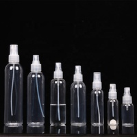 Bouteille pulvérisateur en plastique mat, 30, 60, 100, 150, 200 et 250ml, forme cosmique, imprimé à écran, en Stock, 5 pièces