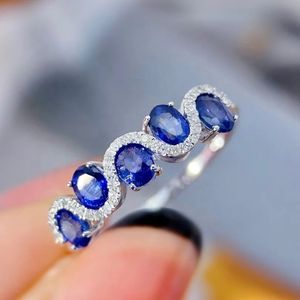 เครื่องประดับแฟนตาซี ซินฟลาย แหวนทองคำแท้ 18K ประดับไพลิน 1.2 กะรัต และเพชรธรรมชาติ 0.09 กะรัต สำหรับผู้หญิง - Product Image 1
