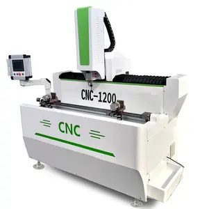 Máquina automática de perfuração CNC para fechadura de portas e janelas, cabeça dupla e perfil de alumínio, 1200 mm