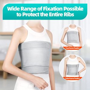 Ceinture de soutien thoracique pour hommes et femmes, pour côtes cassées, attelle élastique de compression pour côtes - Product Image 5