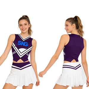 Cheerleading Uniforms OEM Girls Competitive Sublimation Youth Outfit Practice Set Sports Bra Shorts Cheer Transfers Accessories