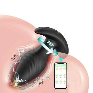 360-Grad Drehbarer Prostata-Massagegerät für Männer und Frauen mit App-Fernsteuerung, Vibrierender Analplug aus Silikon, Wasserdichtes Sexspielzeug für Erwachsene für Paare - Product Image 6