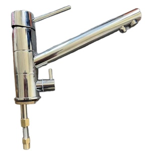 Robinet de cuisine et de salle de bain <span class=keywords><strong>SANIPRO</strong></span> chromé à levier unique rotatif, mitigeur d'évier extractible en SUS304 - Product Image 1