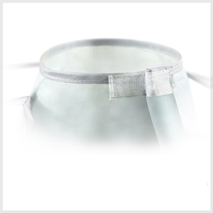 Capa de corte de pelo transpirable 3D �C capa de tinte de pelo plegable, impermeable reutilizable para cortes de pelo en casa - Product Image 3